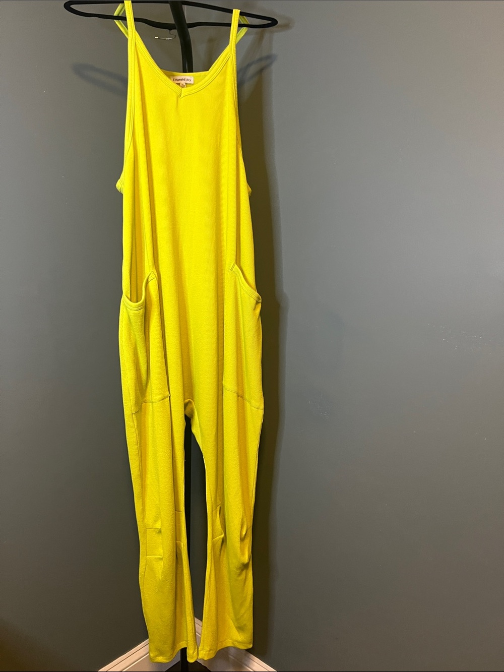 Emerald xo Ivy Neon green Lightweight “hotshot”Jumpsuit with Pockets